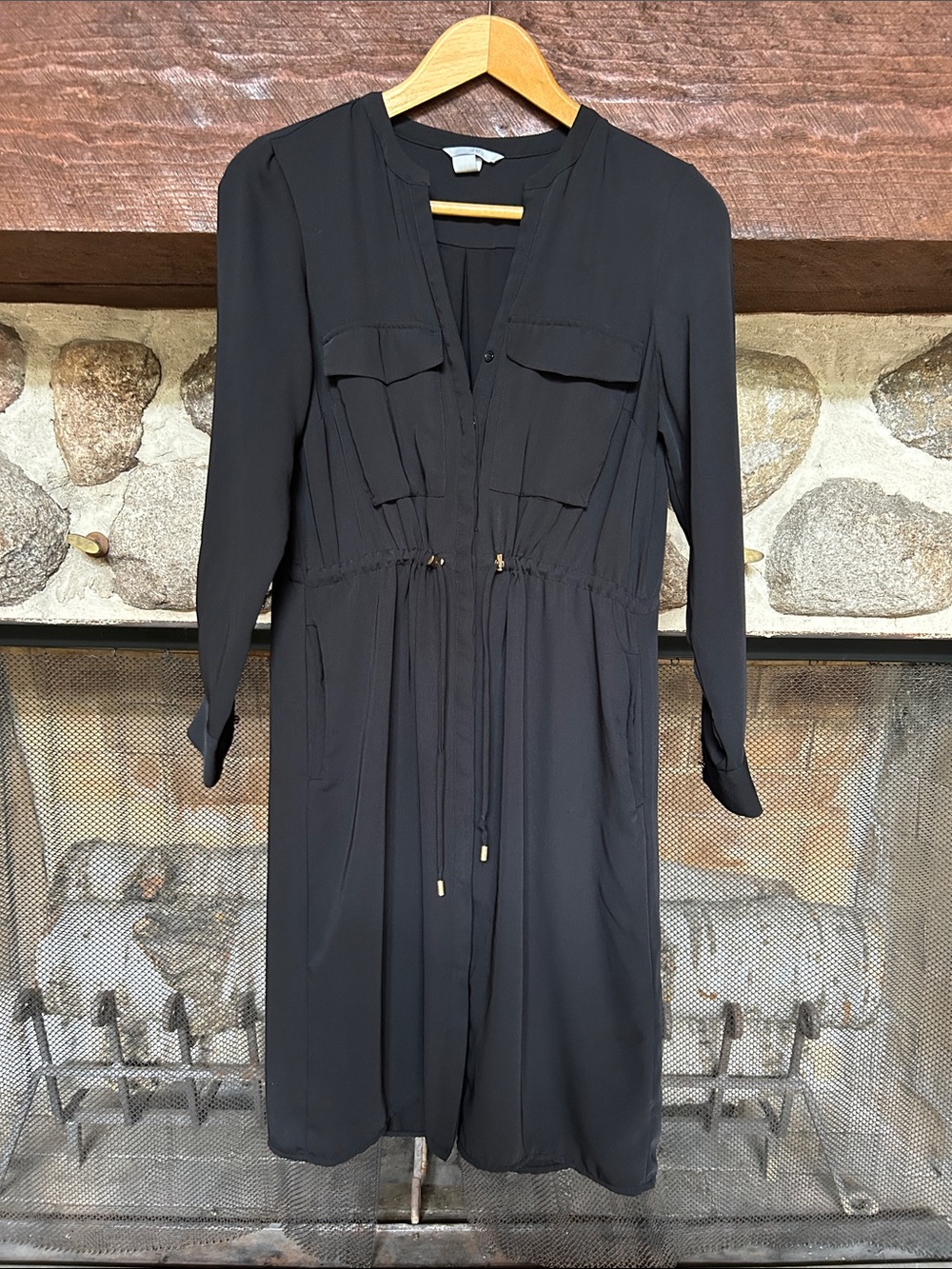 H&M long sleeve shirt dress